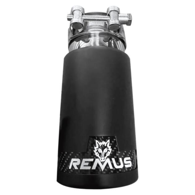 Cola de escape Remus negra In 3" out 3.5"